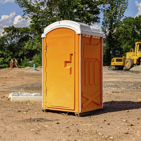 how often are the porta potties cleaned and serviced during a rental period in Driver